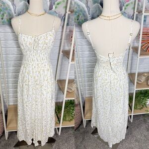 Hollister White & Yellow Floral Peasant Summer Dress (S)